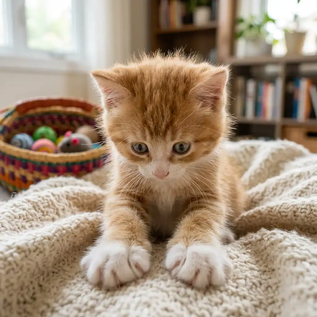 Cat fun for child